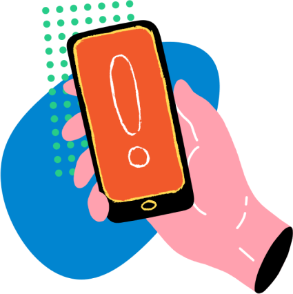 hand with phone